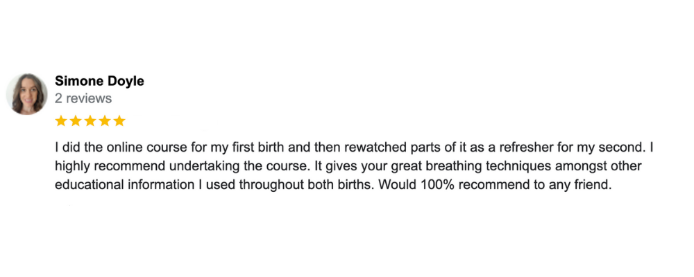 Google Review - Simone Doyle (Hypnobubs Review)