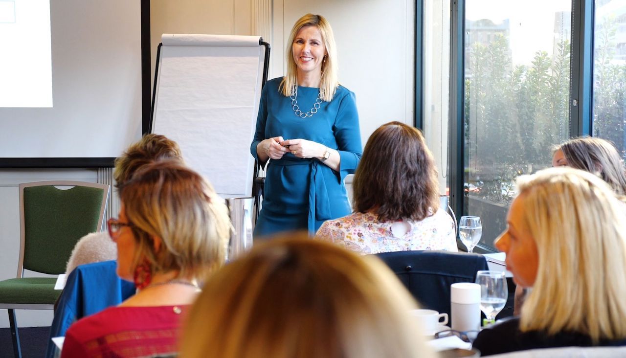 Melissa Spilsted teaching a Hypnobirthing Educator Course to Birth Workers