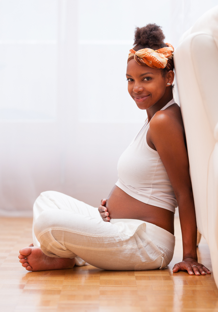young pregnant black woman