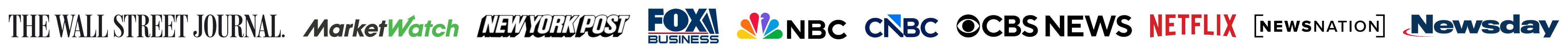 Featured by The Wall Street Journal, MarketWatch, New York Post, Fox Business, NBC, CNBC, CBS News, Netflix, NewsNation, Newsday