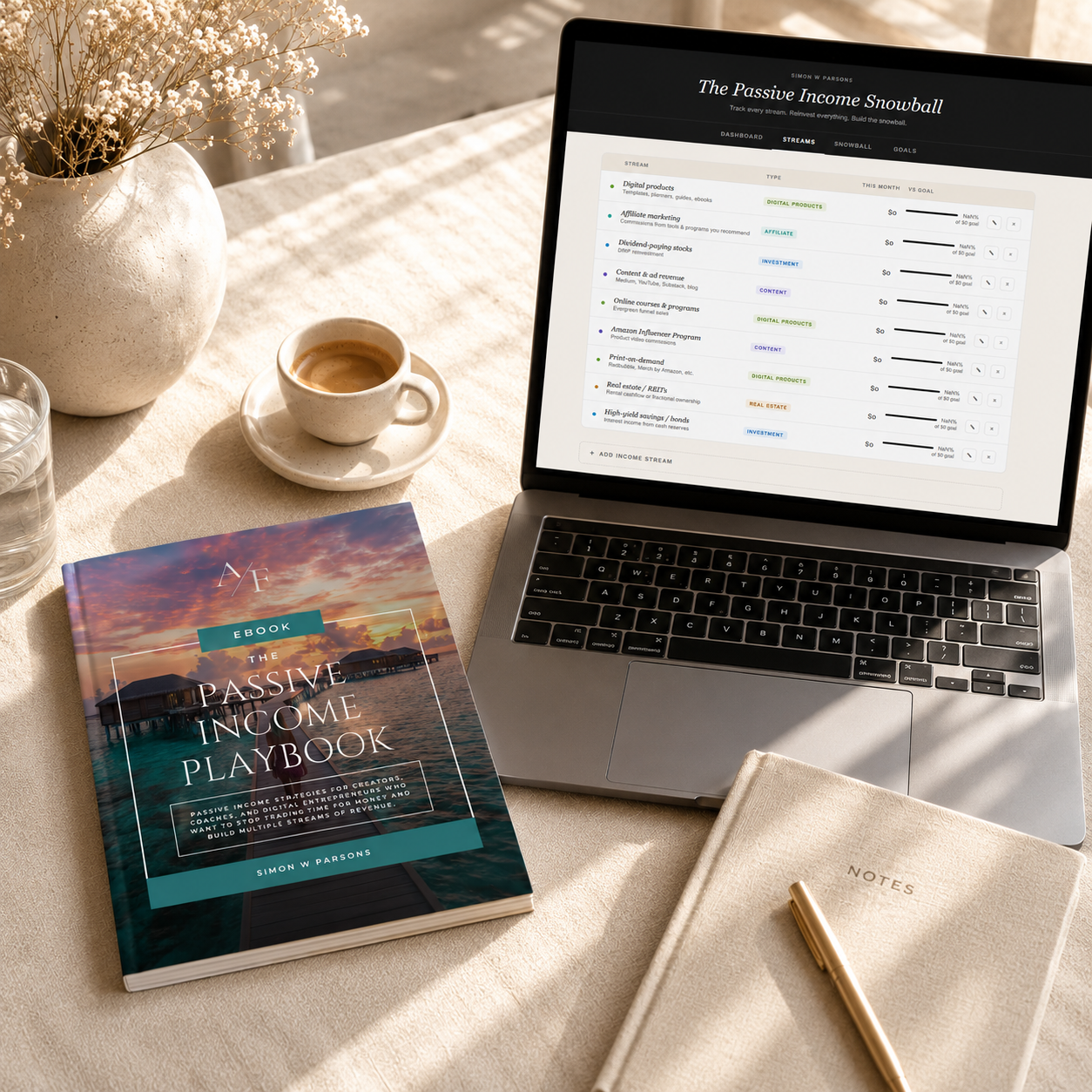 Passive Income Stream Tracker Included With Every Purchase