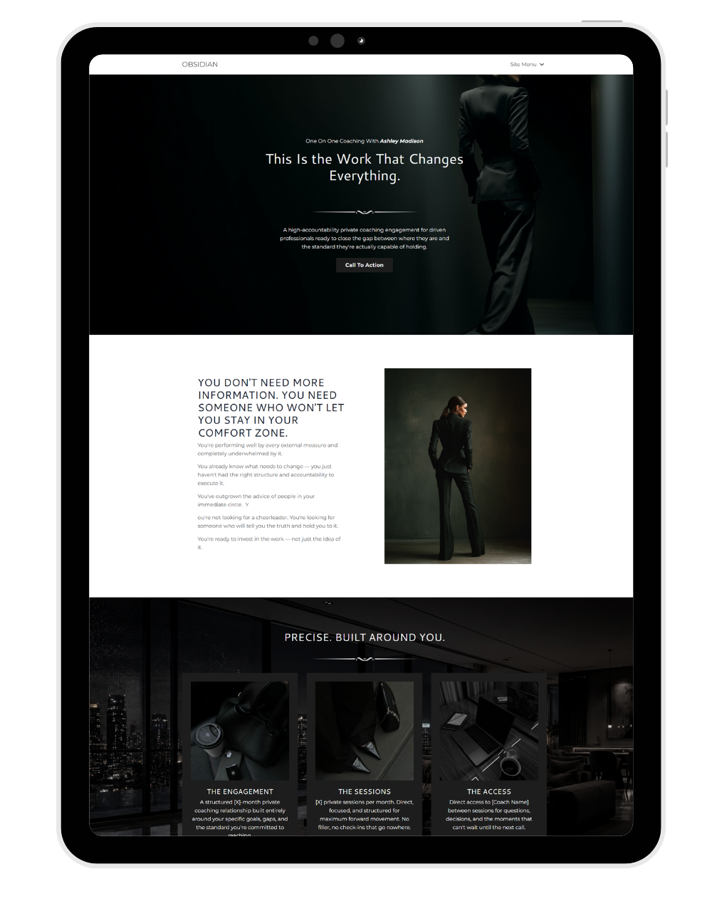Obsidian Kajabi template included assets, Canva backgrounds, and digital marketing vault bonus