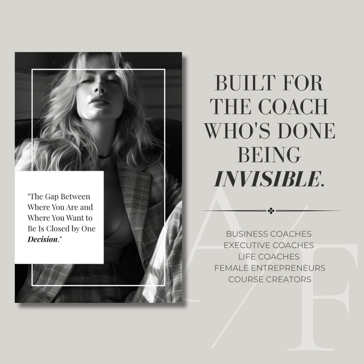 Pinterest pin templates for business coaches executive coaches life coaches and female entrepreneurs