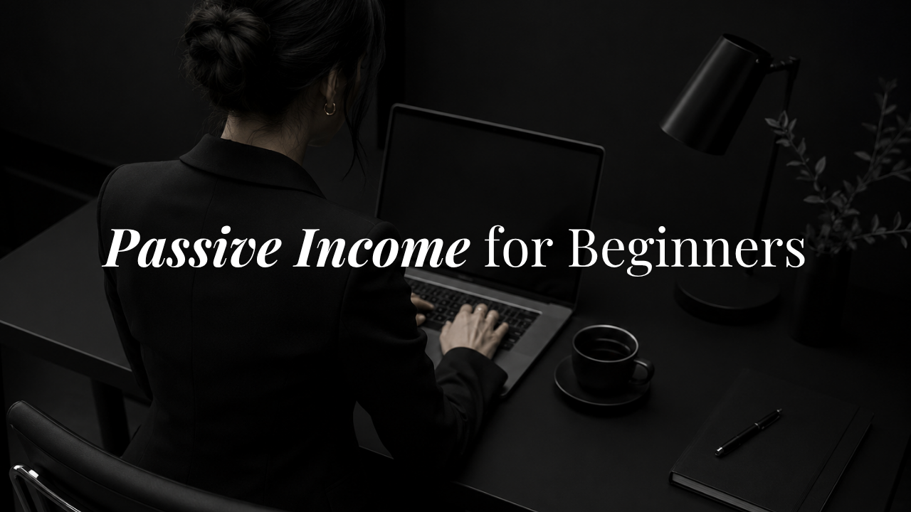 Image of an entrepreneur working on passive income digital products