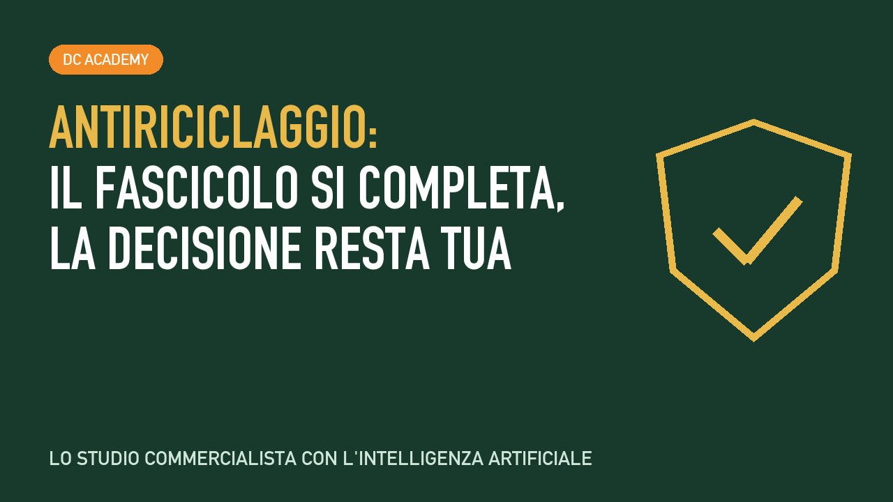 Antiriciclaggio nello studio commercialista con l'intelligenza artificiale