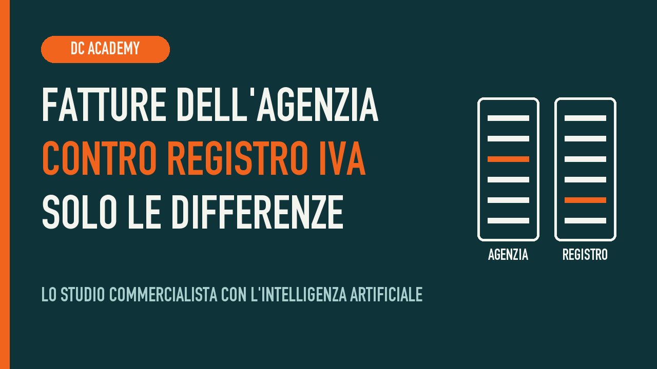 Fatture dell'Agenzia contro registro IVA: lo studio commercialista con l'intelligenza artificiale