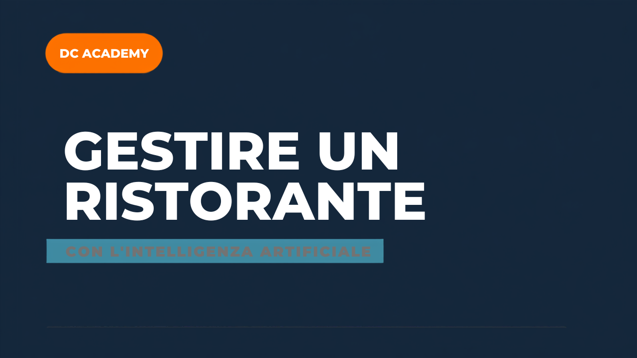 Ristorante che usa l'intelligenza artificiale per prenotazioni, ordini e magazzino