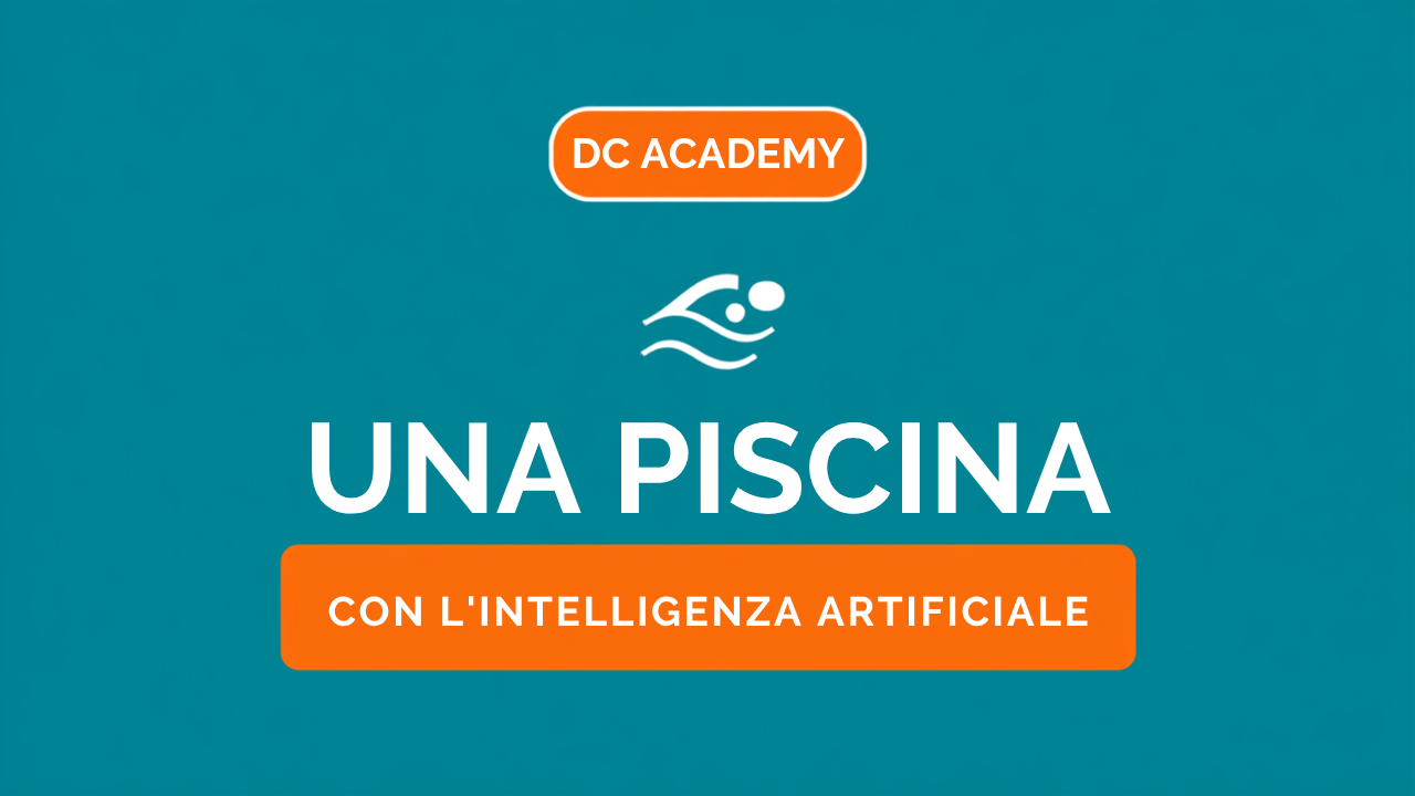 Una piscina con l'intelligenza artificiale, illustrazione DC Academy