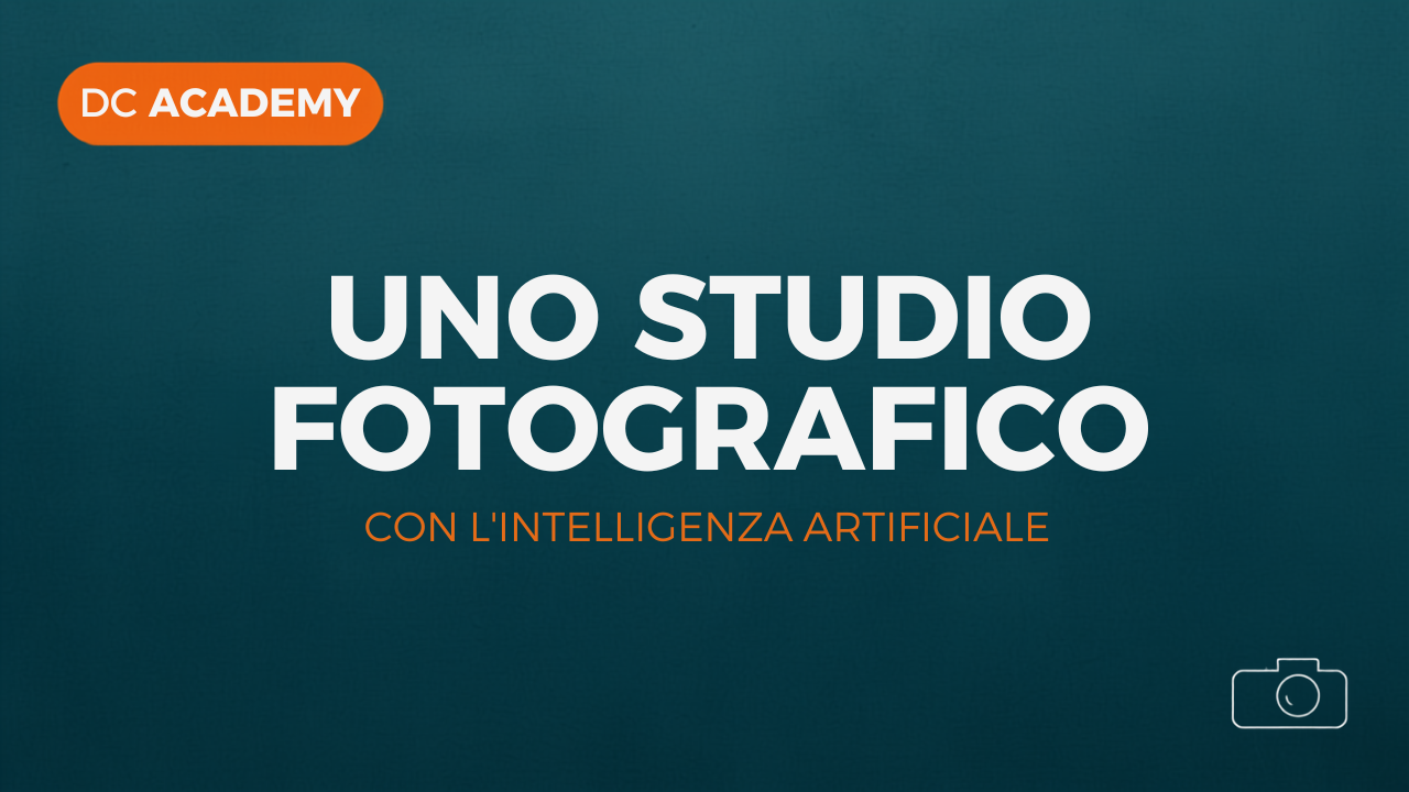 Uno studio fotografico con l'intelligenza artificiale, cover DC Academy