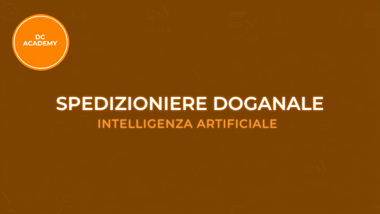 Spedizioniere doganale con l'intelligenza artificiale, cover DC Academy