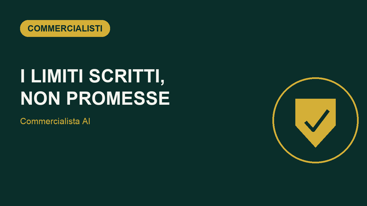 Commercialista AI: i limiti scritti, non promesse