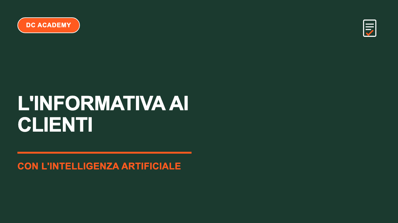 Informativa ai clienti sull'intelligenza artificiale in studio commercialista