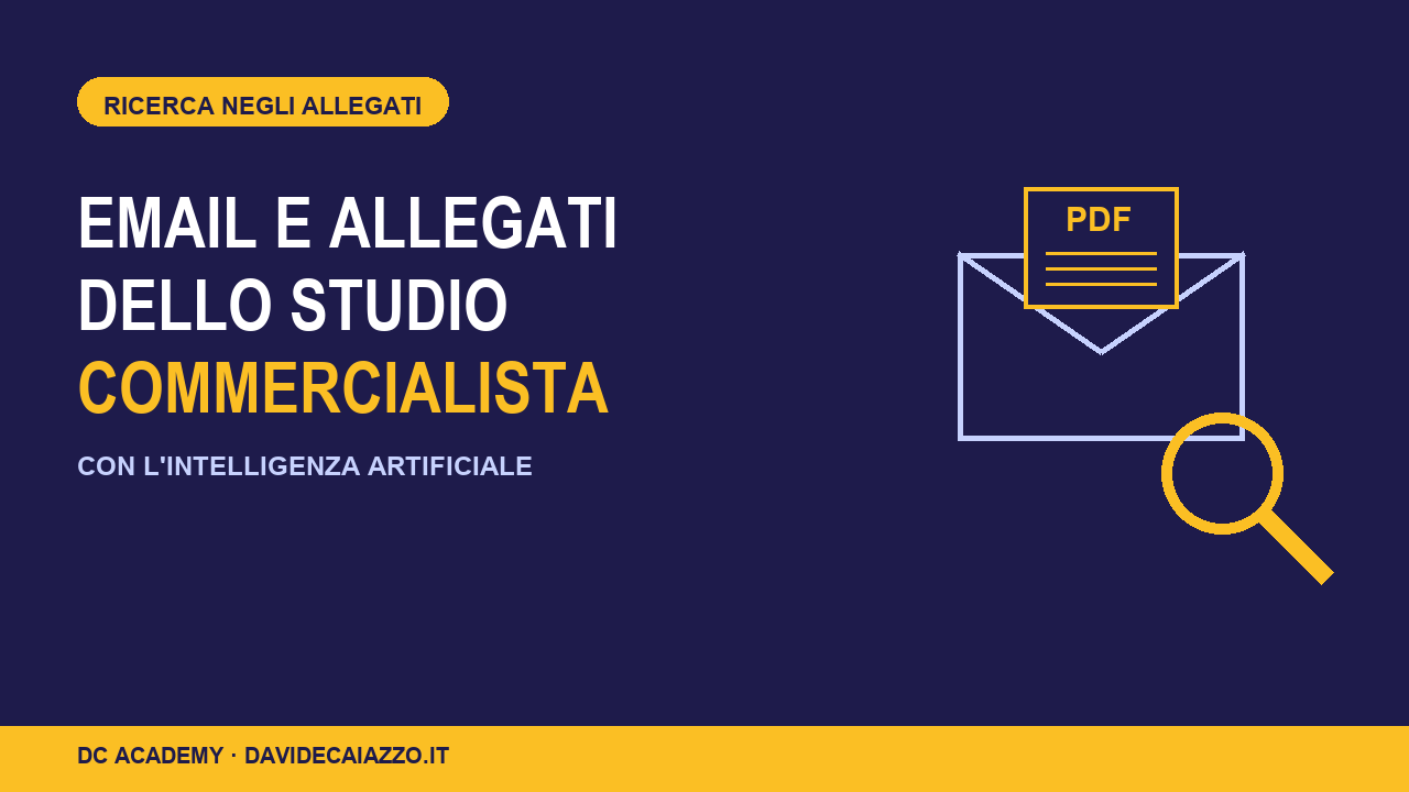 Email e allegati dello studio commercialista con l'intelligenza artificiale