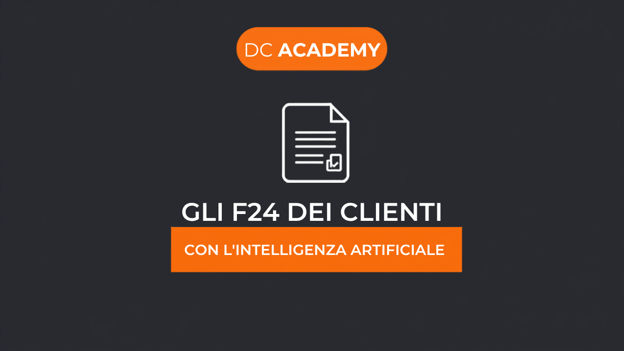 Gli F24 dei clienti con l'intelligenza artificiale, studio commercialista
