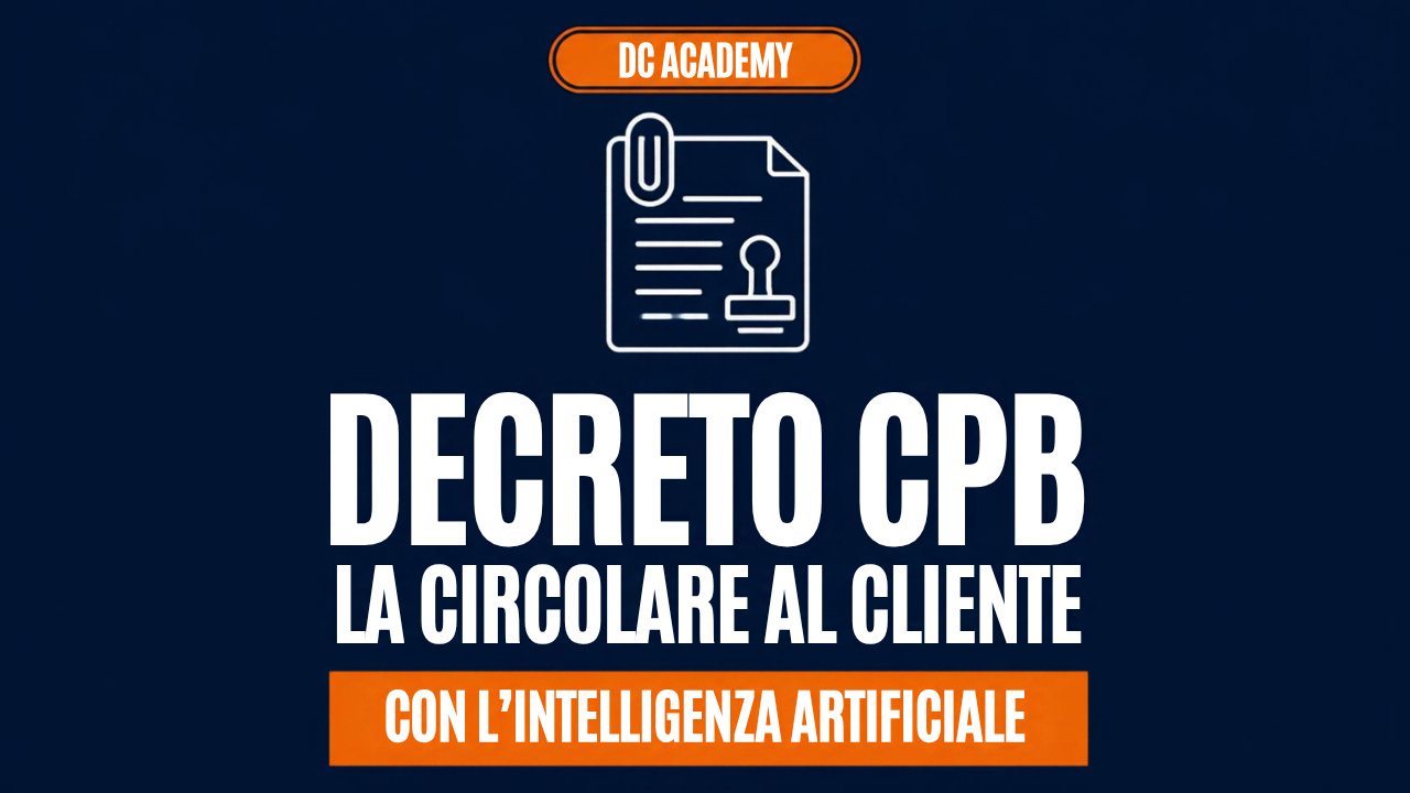 Decreto CPB 2026 e circolare del commercialista scritta con l'intelligenza artificiale