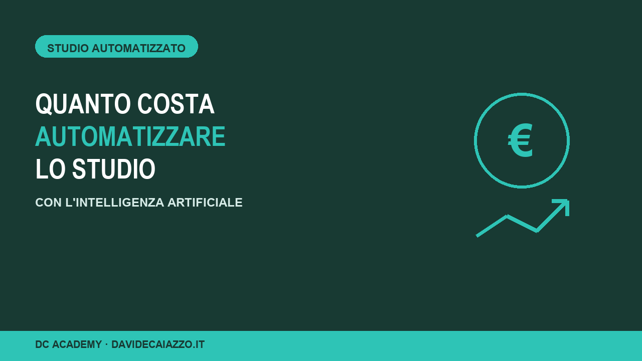Automatizzare lo studio commercialista con l'intelligenza artificiale, quanto costa