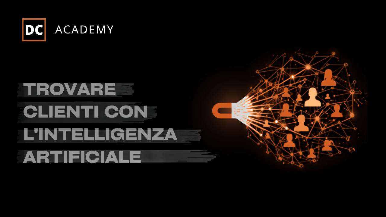 Trovare clienti con l'intelligenza artificiale, illustrazione DC Academy