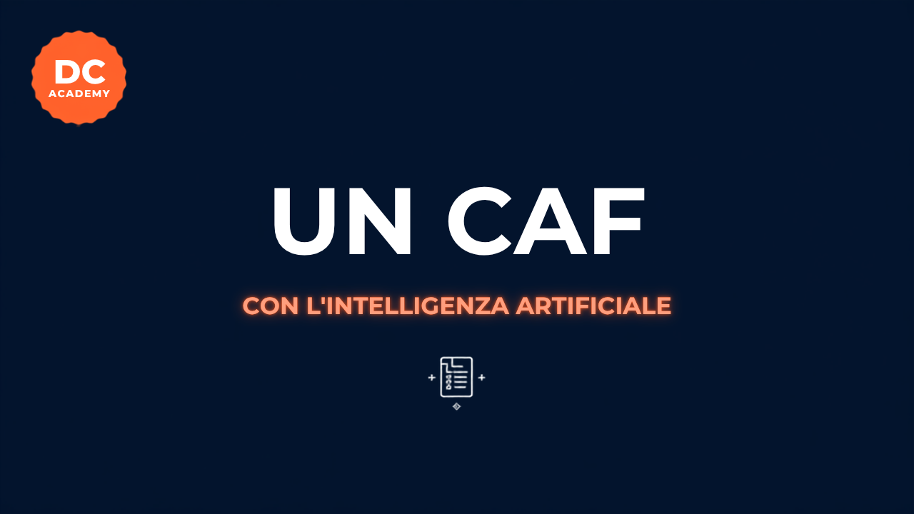 Un CAF con l'intelligenza artificiale, cover DC Academy