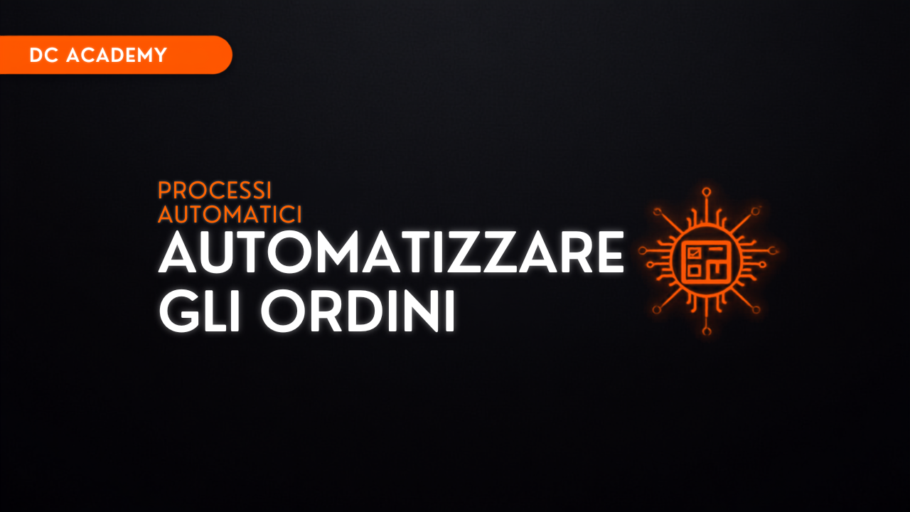 Automatizzare la gestione degli ordini con l'intelligenza artificiale, illustrazione DC Academy