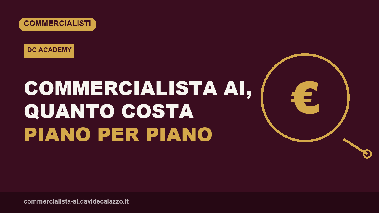 Commercialista AI, quanto costa, piano per piano