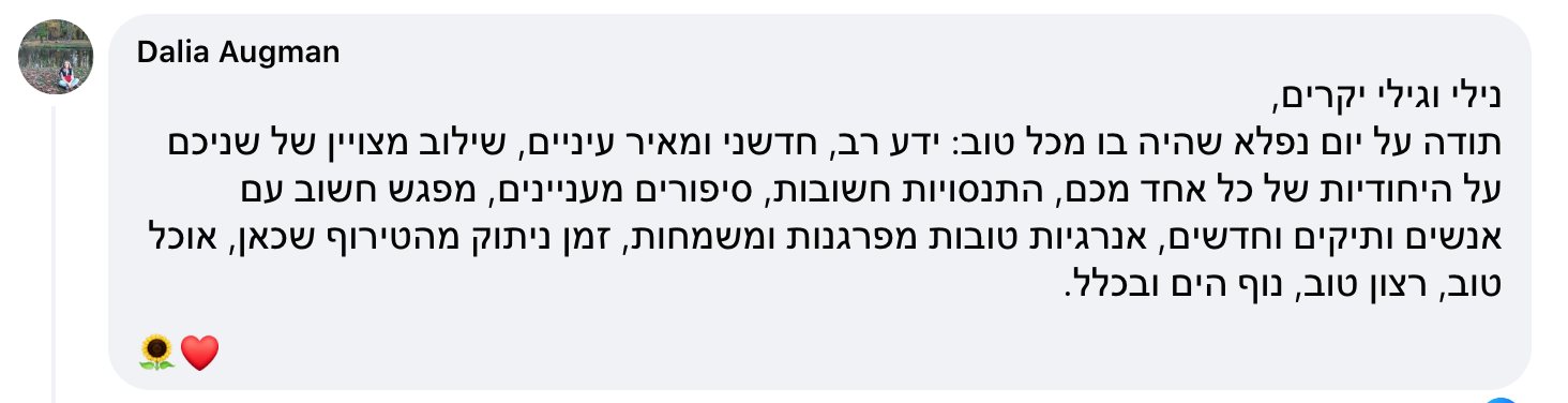 המלצה מתוך פייסבוק 3
