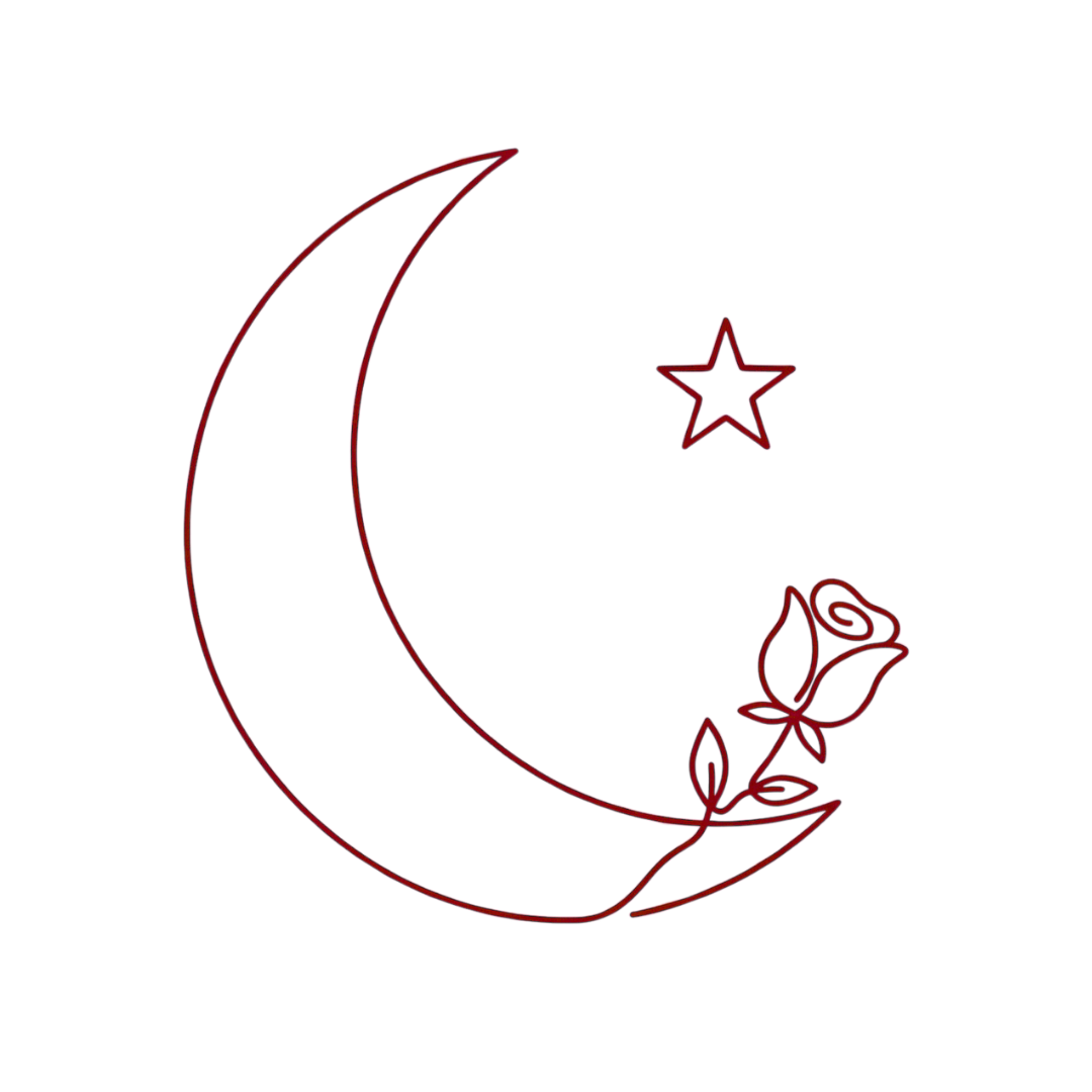 Logo Yoga des Femmes, lotus et symbole lunaire représentant le yoga au féminin.