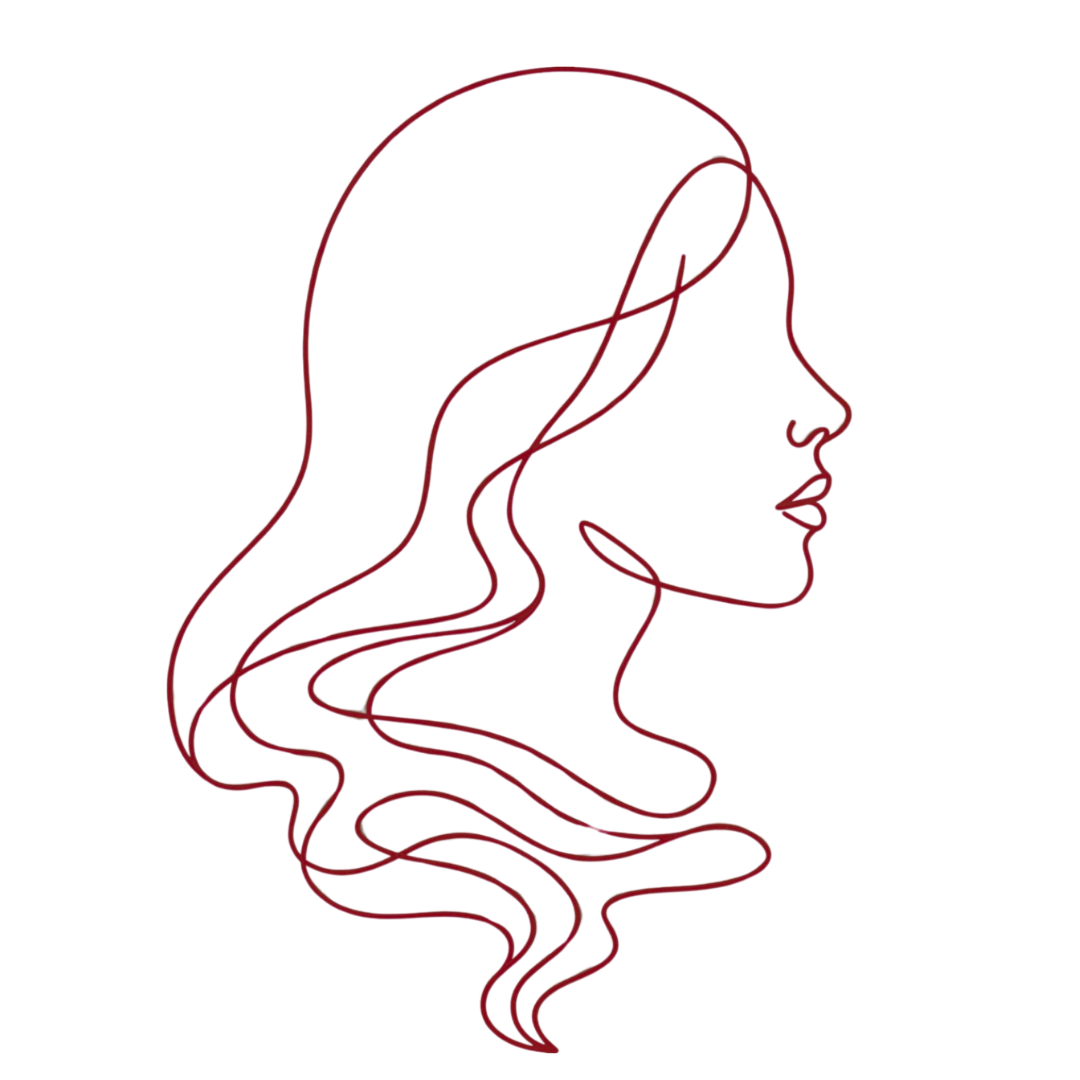 Icône représentant un corps féminin avec un cœur au centre, symbole d’un yoga au service des femmes.
