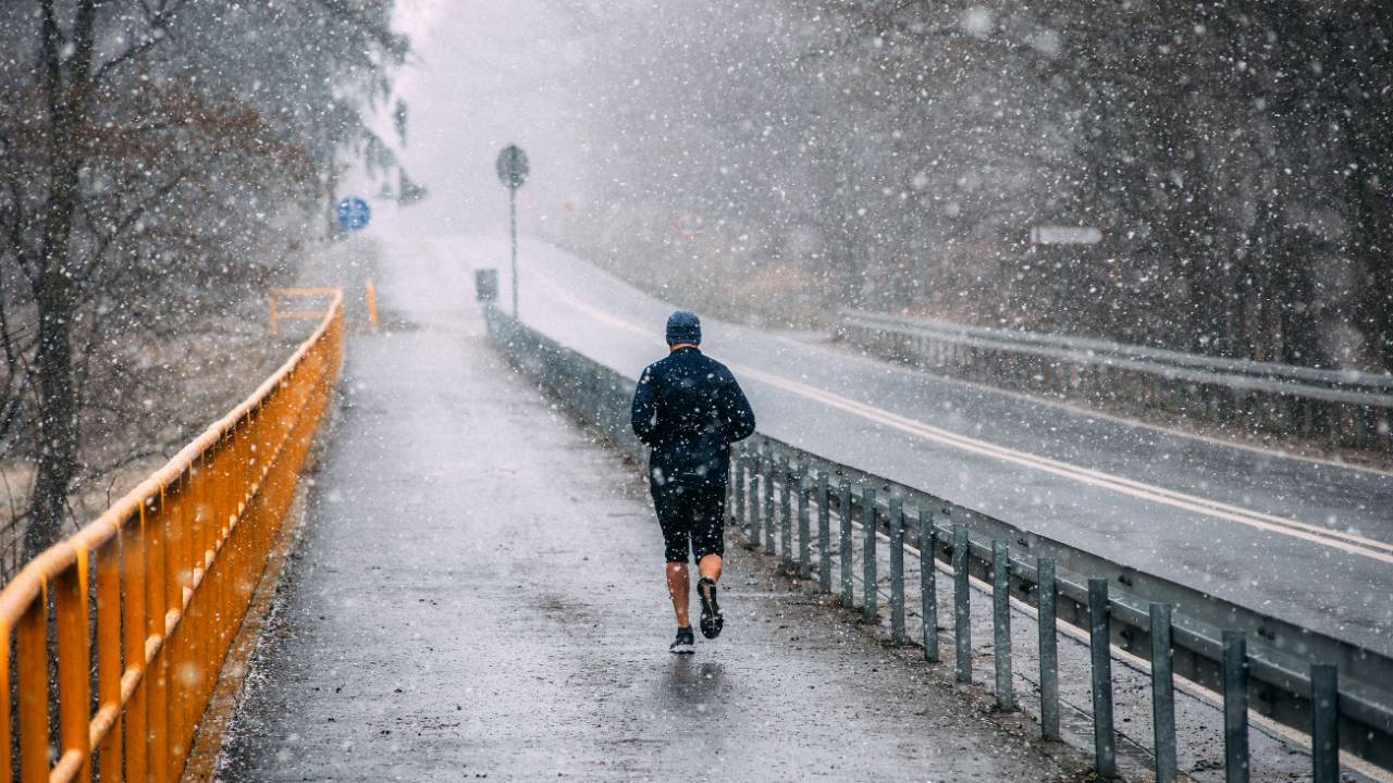 Man running towards his goal.