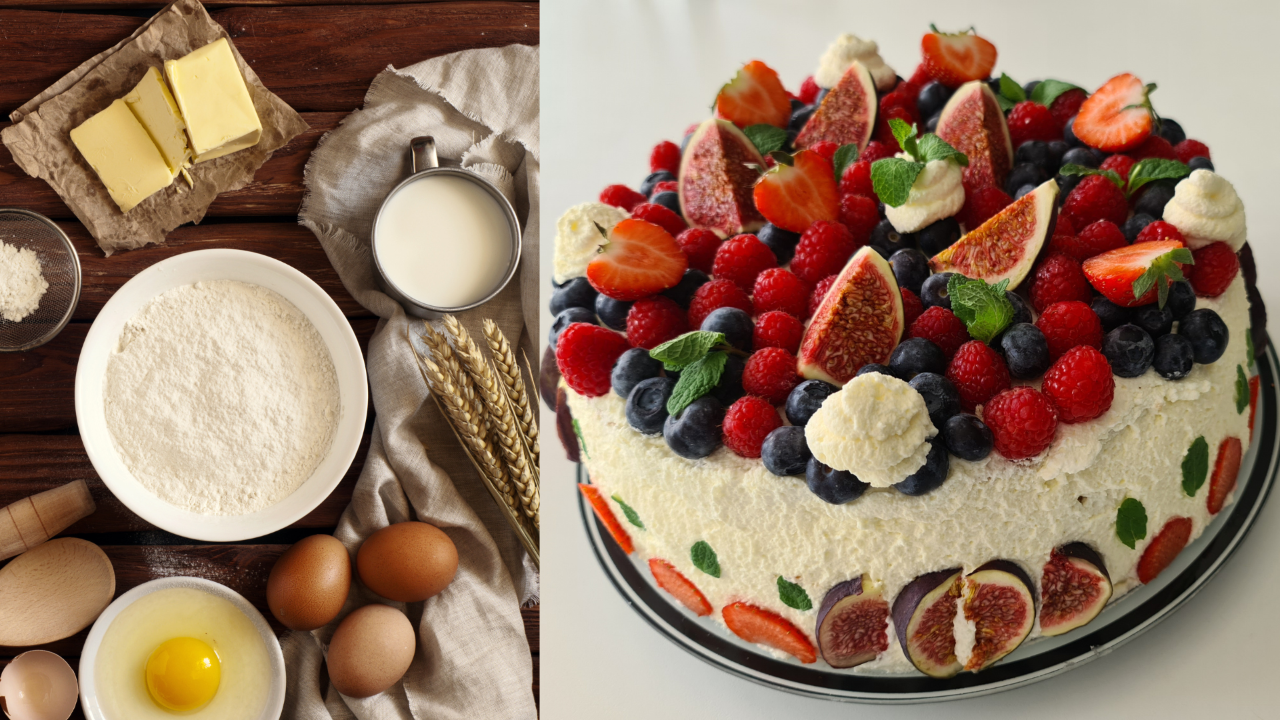 contributing ingredients or collaborating for a cake