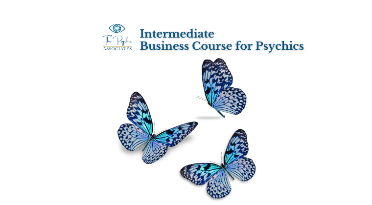 The Psychic Associates Intermediate Business Course three blue butterflies