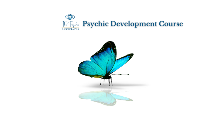 The Psychic Associates Psychic Development Course with a green butterfly