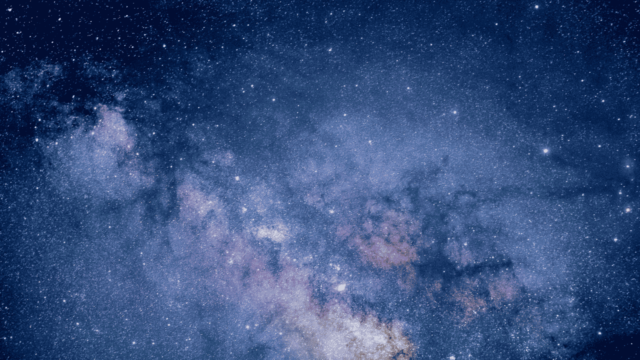 An image of dark space, stars and galaxies in blue-green spread across a dark sky, conveying the idea of “quantum."