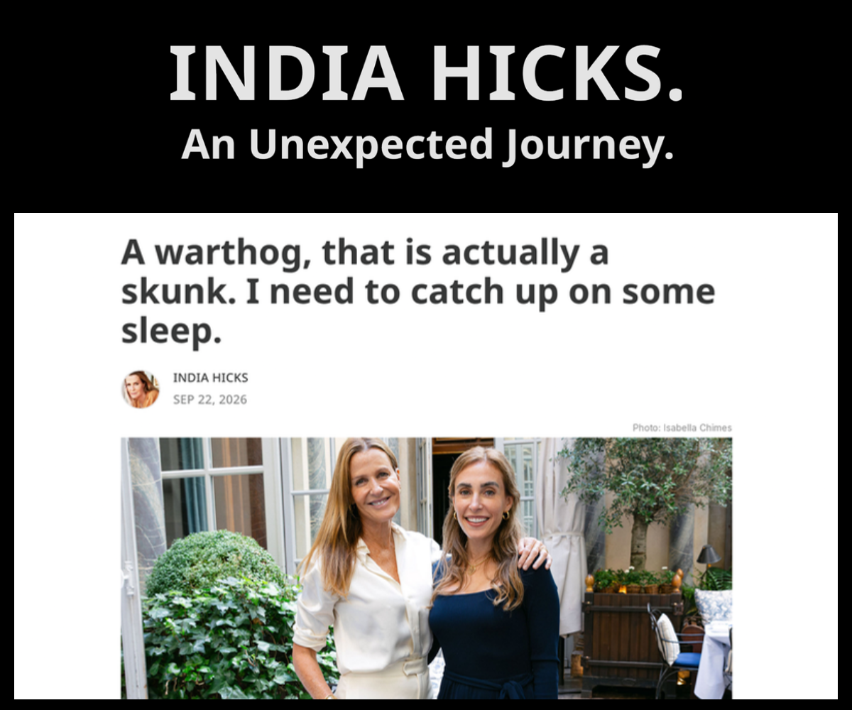 INDIA HICKS Substack post about EDGE Escapes in Paris