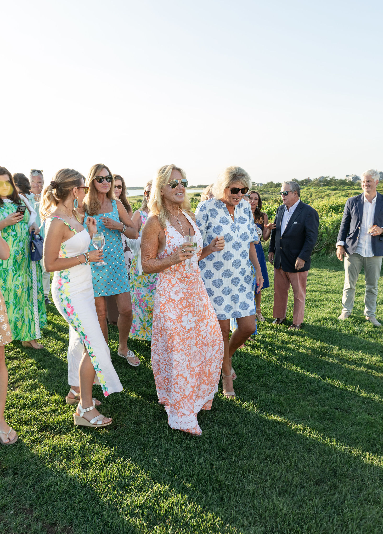 EDGE Escapes guests in Lilly Pulitzer prints at our Nantucket evening