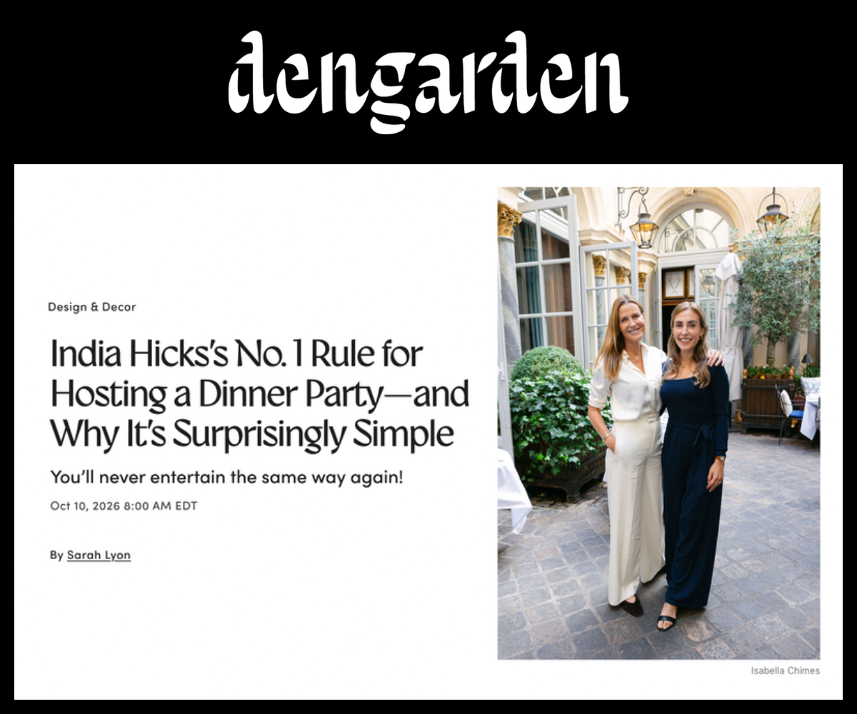 DENGARDEN article about EDGE Escapes and India Hicks in Paris