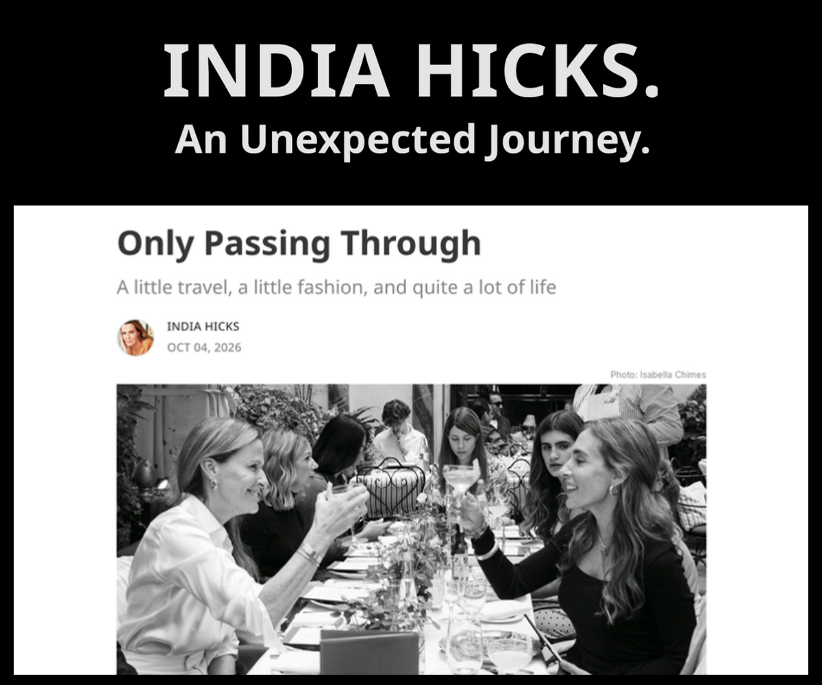 INDIA HICKS Substack post about EDGE Escapes