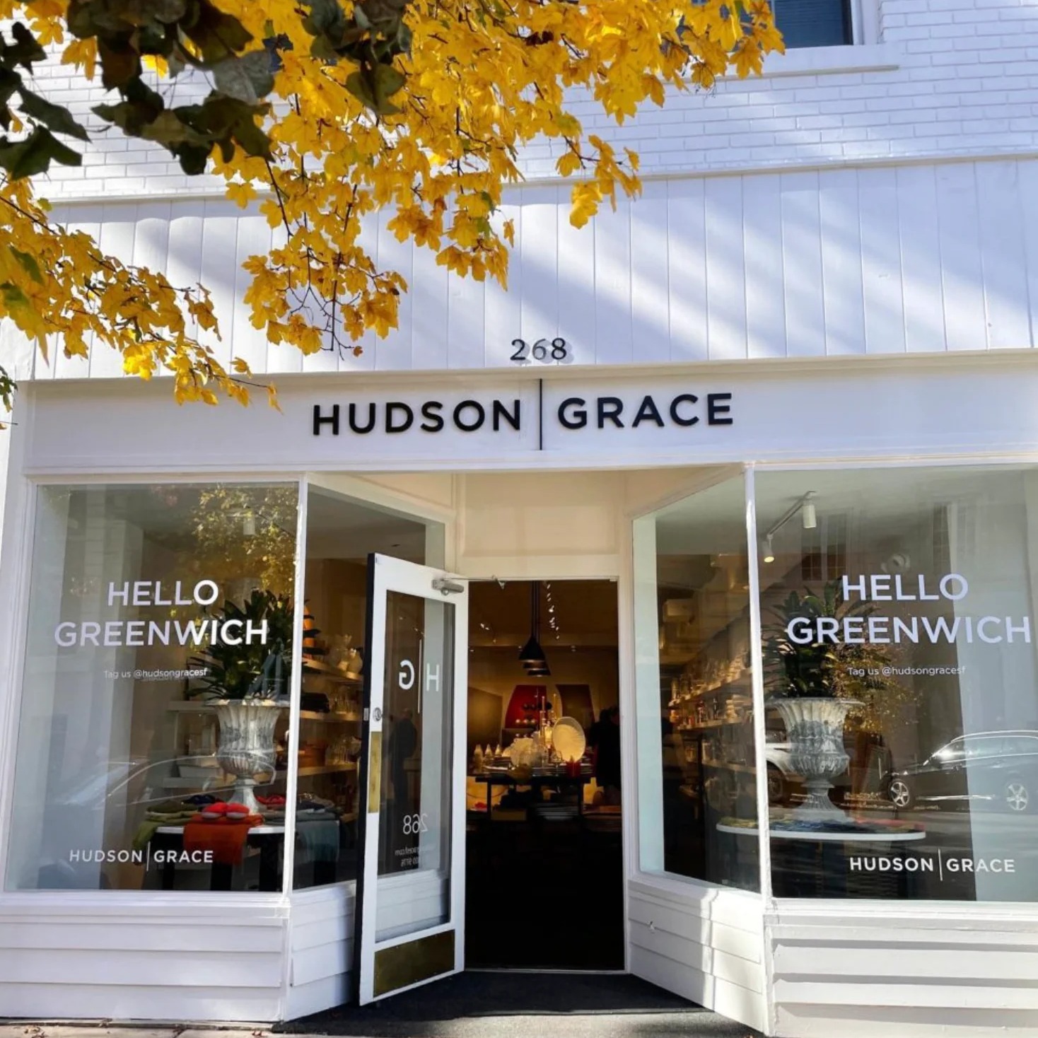 Hudson Grace storefront in Greenwich, Connecticut
