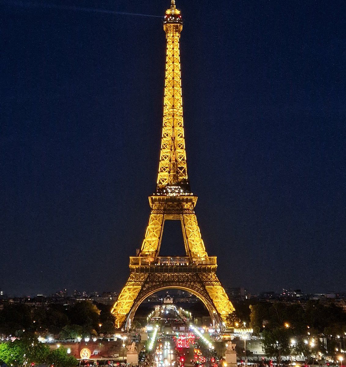 The Eiffel Tower at night