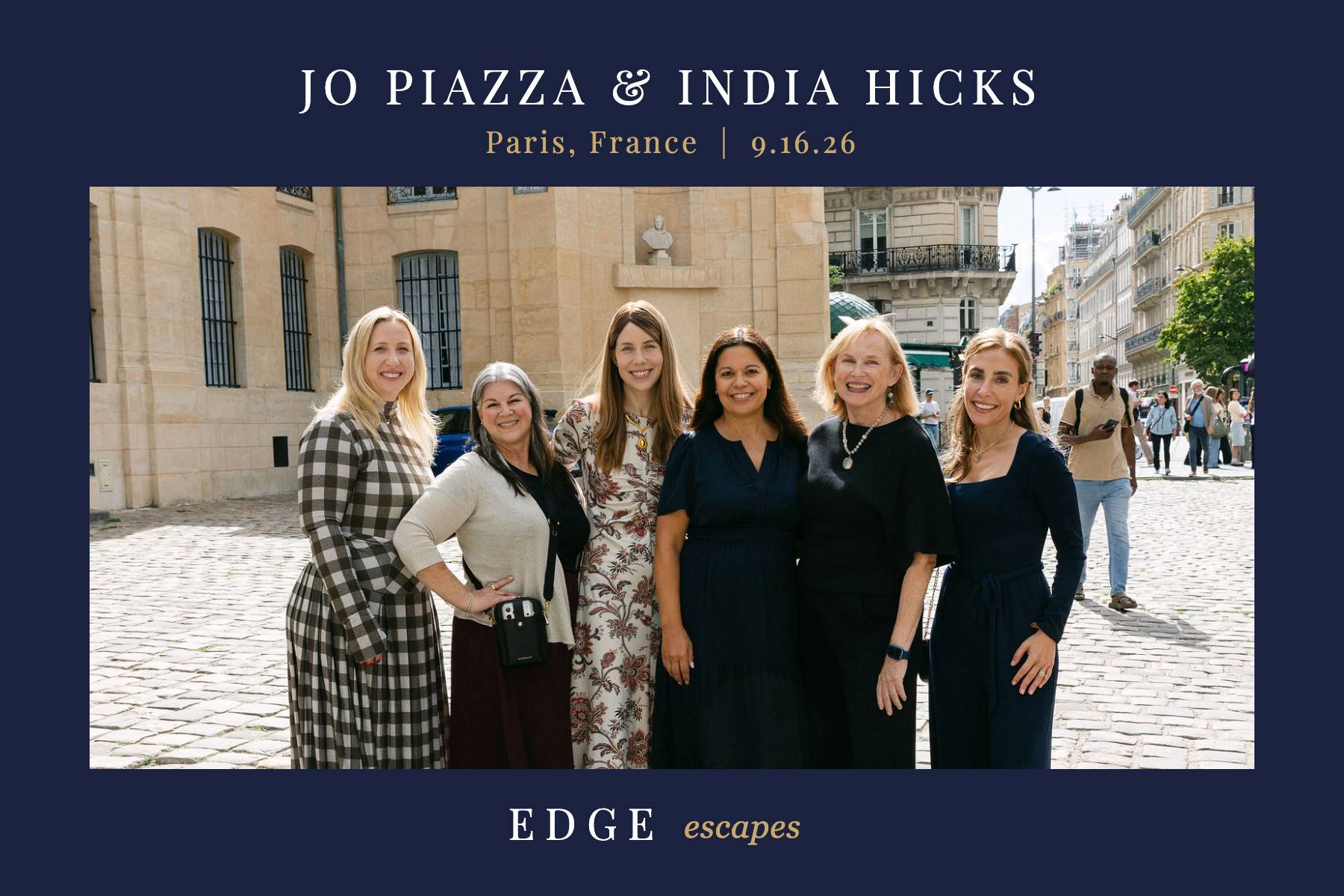 Jo Piazza and India Hicks in Paris