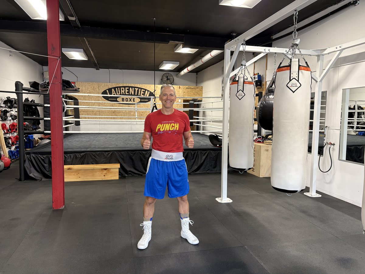 Sylvain Fortin au Club de boxe Laurentien de Morin-Heights