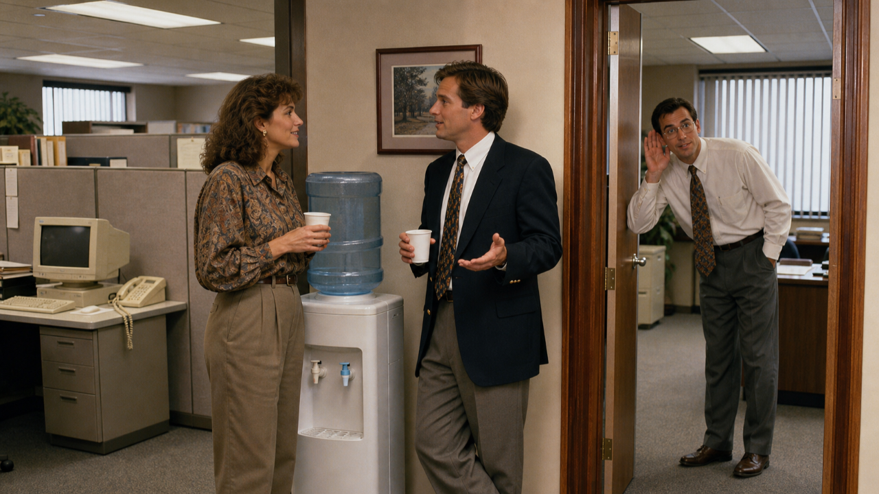 Non-native speaker listening to coworkers, who are speaking English quickly.