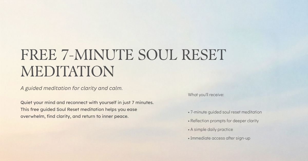 7-Minute Soul Reset guided meditation landing page