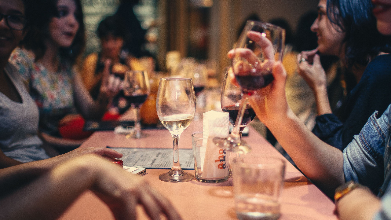Men and women at a singles event