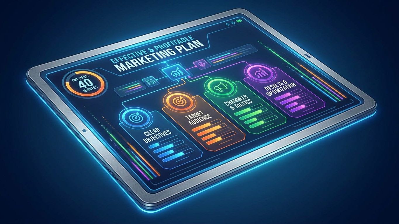 Una pagina, 40 minuti: l'unico piano di marketing che ti serve
