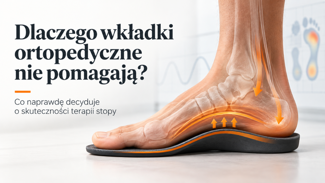 Dlaczego wkładki ortopedyczne nie pomagają – terapia stopy, analiza obciążeń i wkładka ortopedyczna.