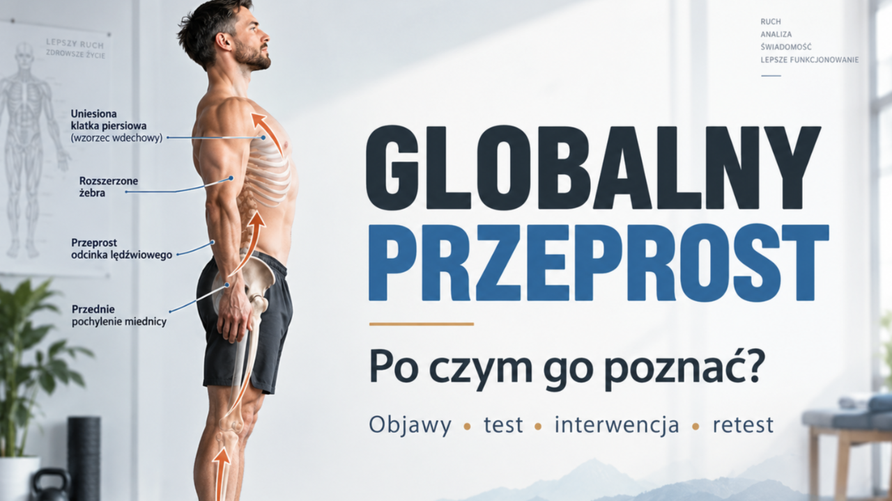 Globalny przeprost – charakterystyczne ustawienie ciała z uniesionym łukiem żebrowym, wyprostem odcinka lędźwiowego, przodopochyleniem miednicy i ograniczoną pracą stawu skokowego.