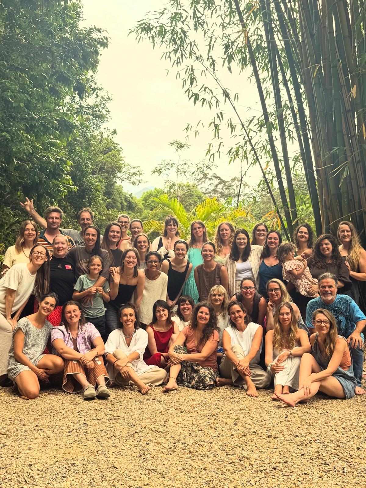 A School of Breathwork training group together outdoors