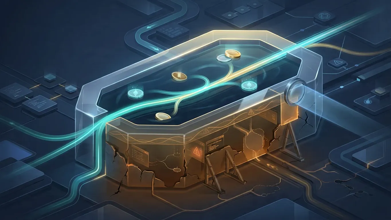 Transparent crypto protocol under audit revealing hidden structural cracks, showing what audits can and cannot prove after the Zcash bug