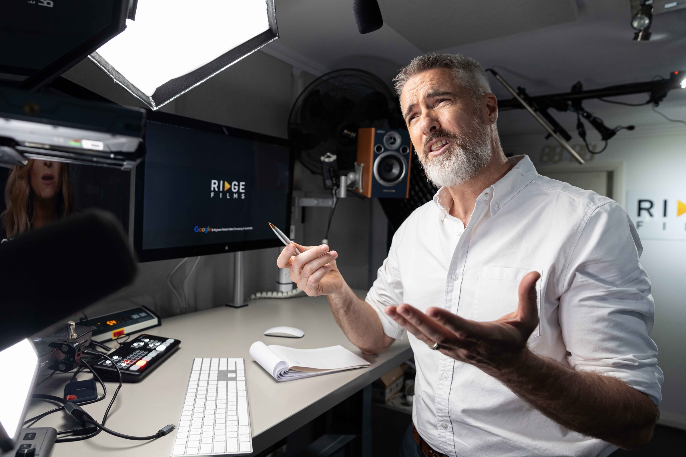 Chris Schwager at his editing desk