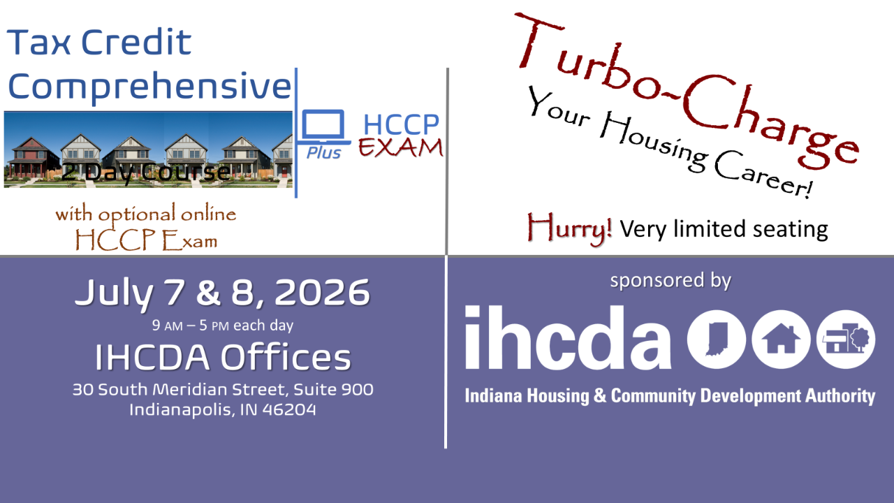 Ihcda IHCDA LIHTC Comprehensive 2026 with optional HCCP exam